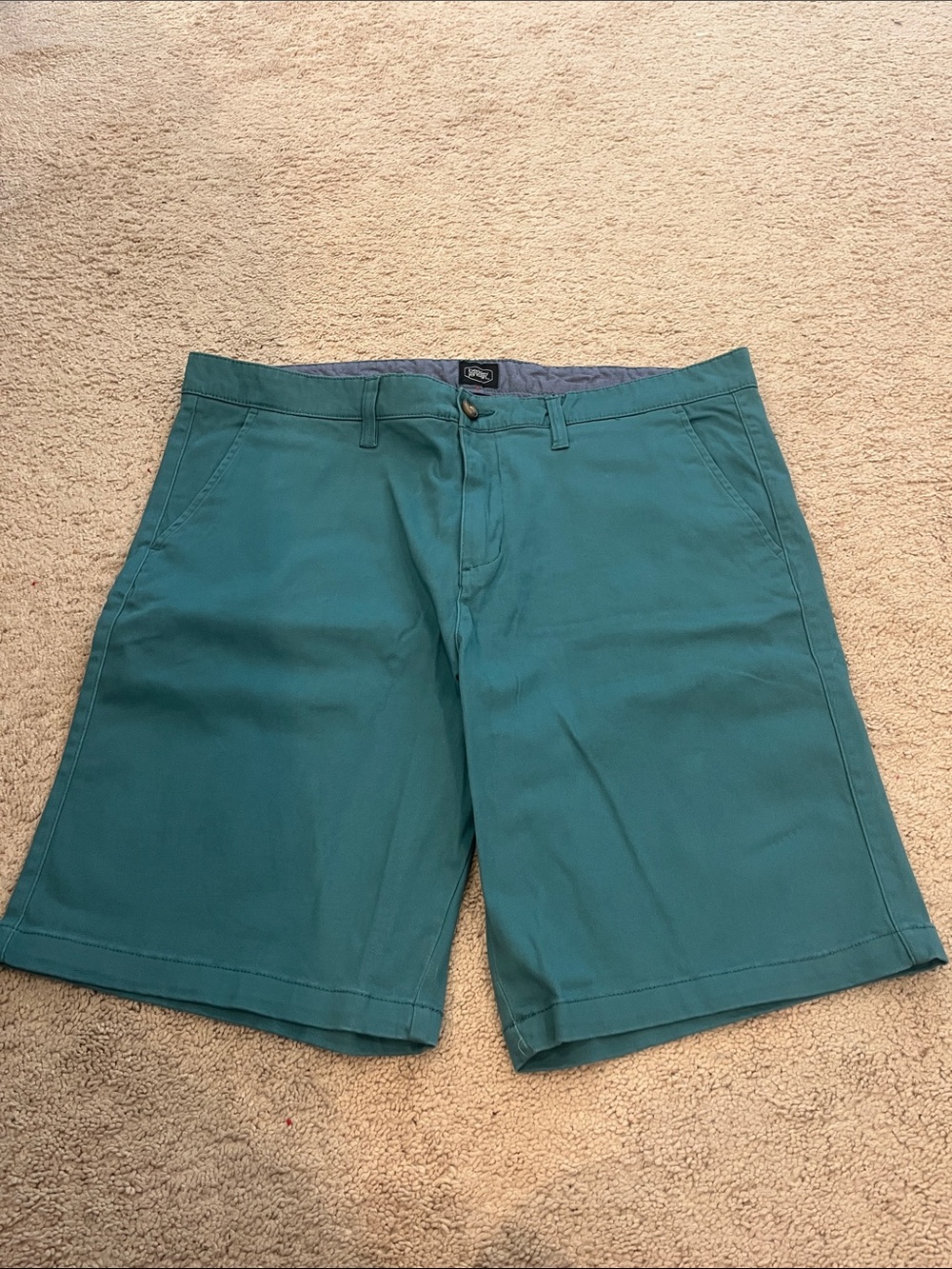 Classic Flat-Front Men's Shorts in Teal